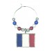 France/French Flag Wine Glass Charm